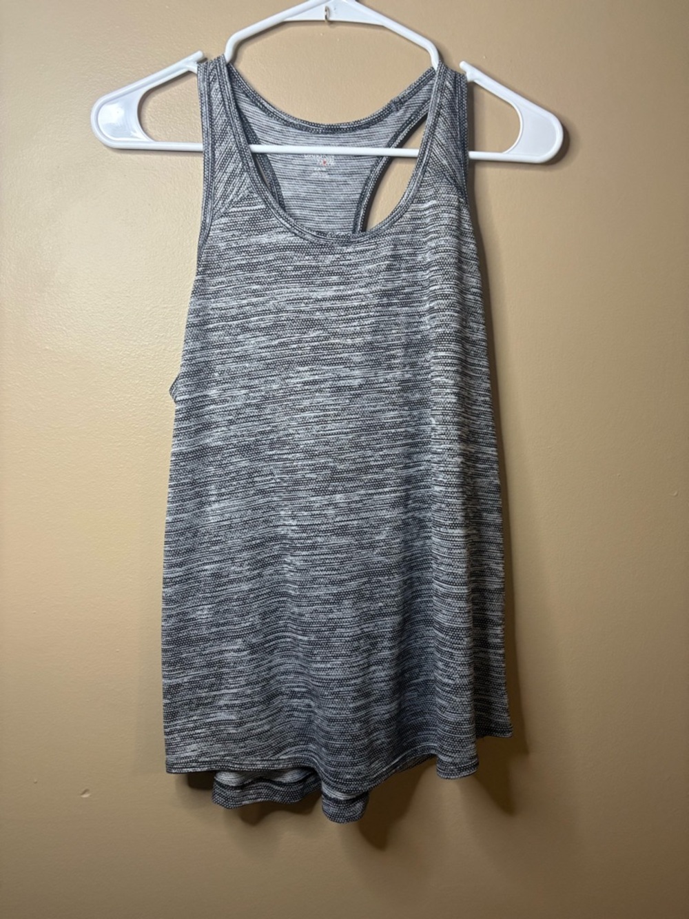 Danskin Now Gray Space-Dye Racerback Tank